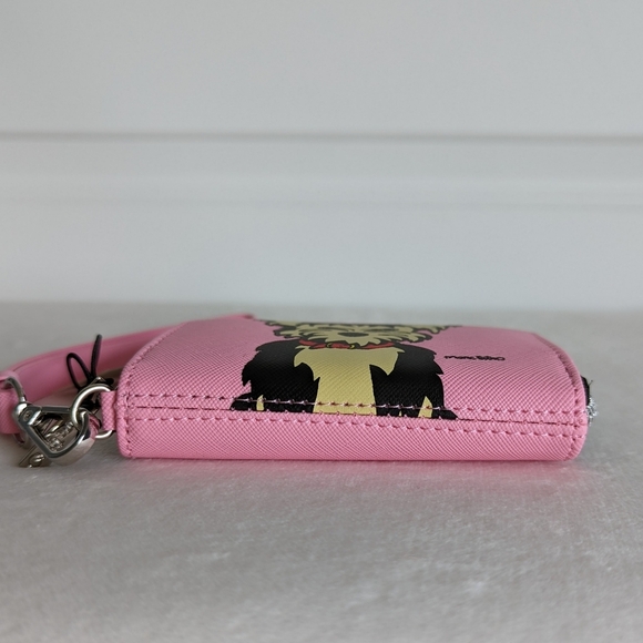 marc tetro Yorkie Wallet Wristlet Zip Around PVC Saffiano Pink Gift Boxed NWT - Picture 8 of 12